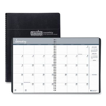 House of Doolittle™ Recycled Monthly 5-year-62-month Planner, 11 X 8.5, Black Cover, 62-month (dec To Jan): 2021 To 2027 freeshipping - TVN Wholesale